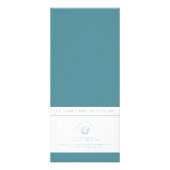 アフターケア耳ピアス指示ティール(緑がかった色) ラックカード (裏面)