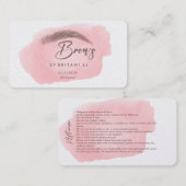 アフターケア説明書ブロウロゴマイクロブレードブシン 名刺 (正面/裏面)