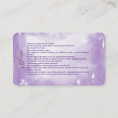 アフターケア説明書ブロウロゴマイクロブレードブシン 名刺 (裏面)