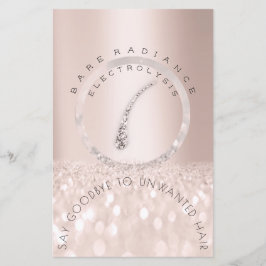 アフターケア説明 ローズグリッター電気脱毛 チラシ