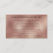 アフターケア・インストラクション・ラグジュアリー・金ゴールド・カッパー・気にラッシュ 名刺 (裏面)