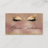 アフターケア・インストラクション・ラグジュアリー・金ゴールド・カッパー・気にラッシュ 名刺 (正面)