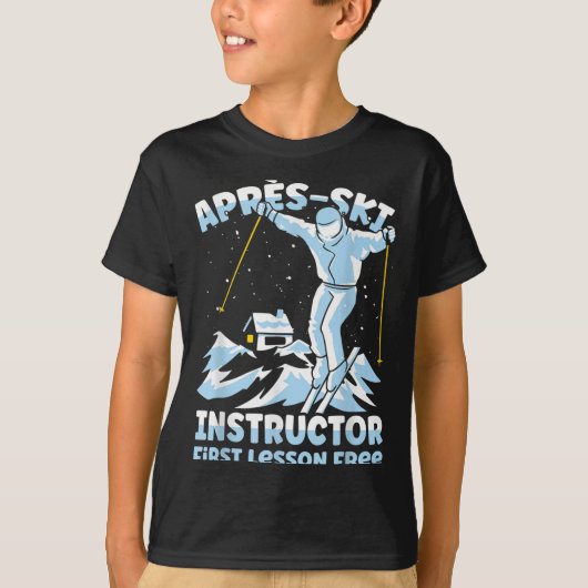 アフタースキーインストラクター スキー _1  Tシャツ (正面)