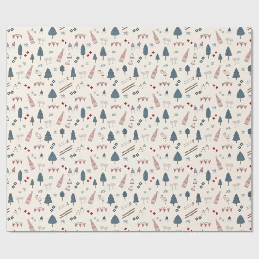 アフタースキー包装紙 冬のプレゼント 彼女のパーティー ラッピングペーパー (フラット)