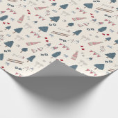 アフタースキー包装紙 冬のプレゼント 彼女のパーティー ラッピングペーパー (角)