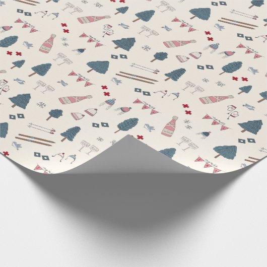 アフタースキー包装紙 冬のプレゼント 彼女のパーティー ラッピングペーパー (角)