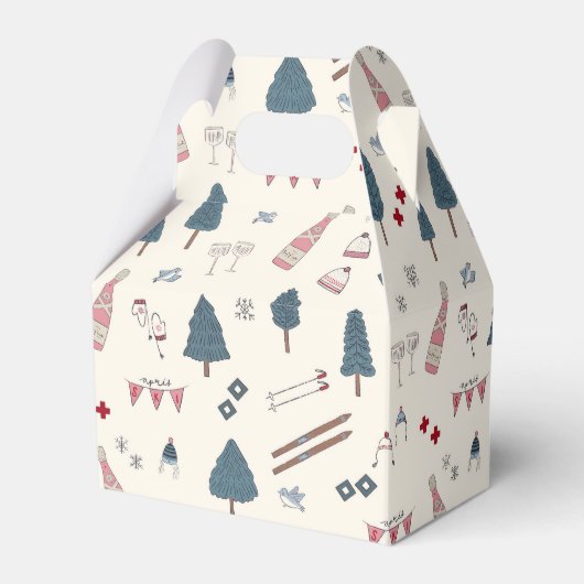 アフタースキー ウィンターバチェロレッテパーティーの景品ボックス フェイバーボックス (正面サイド)