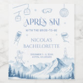 アフタースキー ウィンターバチュロレッテパーティー ワインラベル (シングルラベル)