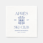 アフタースキー クラブ ウィンター スキー ブライズゲート パーティー ギフト スタンダードカクテルナプキン (正面)