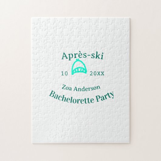 アフタースキー ブライズパーティー ターコイズ ハット 名前 だ ジグソーパズル (縦)