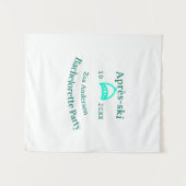 アフタースキー ブライズパーティ ターコイズ ハット ネーム ダ タペストリー (正面(横))