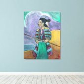 アフタースケッチ – 小さな娘 キャンバスプリント (インサイチュ (ウッドフロア))