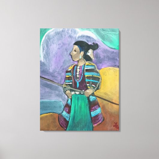 アフタースケッチ – 小さな娘 キャンバスプリント (正面)