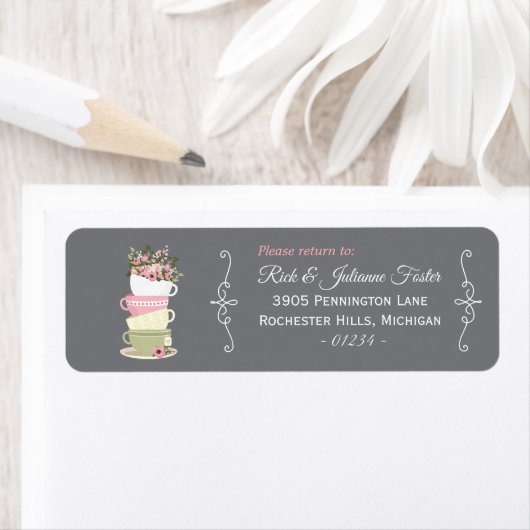 アフターヌーティースタックカップシャワー差出人住所L ラベル (インサイチュ)