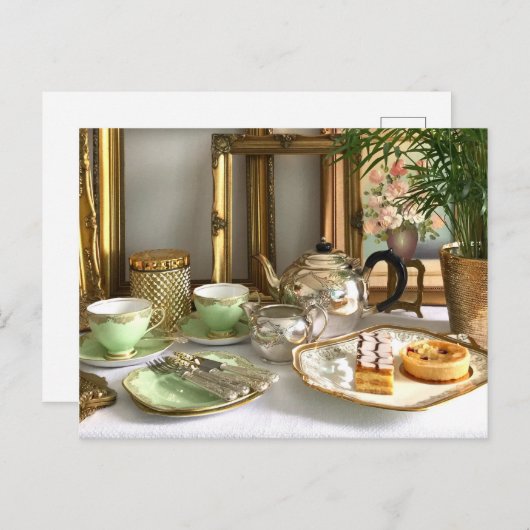 アフターノン茶はがき ポストカード (正面/裏面)