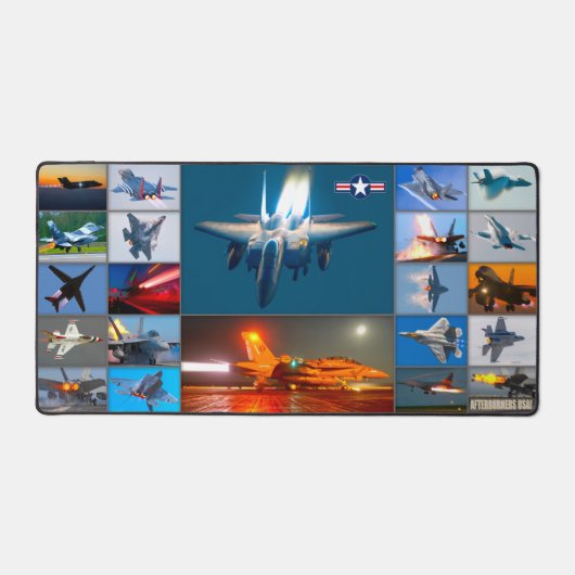 アフターバーナーズ米国！モンタージュ デスクマット (正面)