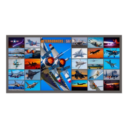 アフターバーナーズ米国!モンタージュ ポスター (正面)