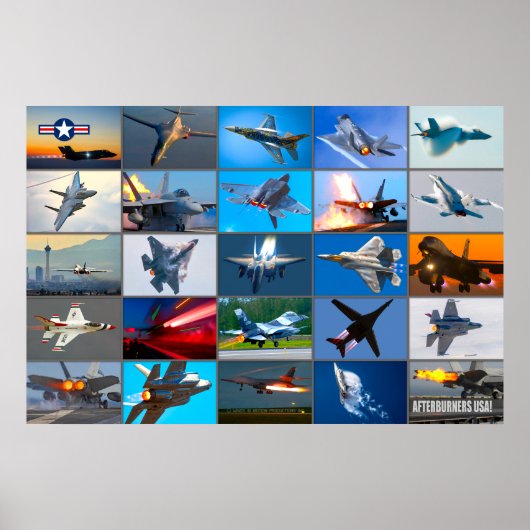 アフターバーナーズ米国！モンタージュ ポスター (正面)