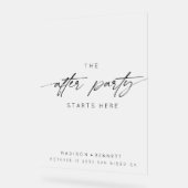 アフターパーティーはここから霜結婚を降ろす アクリルサイン (傾斜)