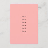 アフターパーティーエレガント仮装コーラルピンクイエロー 招待状 (裏面)