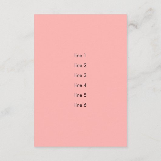 アフターパーティーエレガント仮装コーラルピンクイエロー 招待状 (裏面)