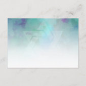 アフターパーティーカッコいいカラーズアクアブルーパープルホワイト 招待状 (正面)