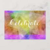 アフターパーティーカラーブロック水カラーデザイン白 招待状 (正面)