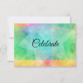 アフターパーティーカラーブロック水カラーデザイン黄 招待状 (正面)