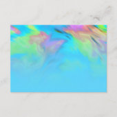 アフターパーティーターコイズブルーライムピンク絞り染め 招待状 (正面)