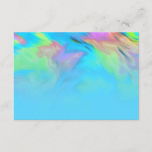 アフターパーティーターコイズブルーライムピンク絞り染め 招待状 (正面)