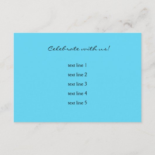 アフターパーティーターコイズブルーライムピンク絞り染め 招待状 (裏面)