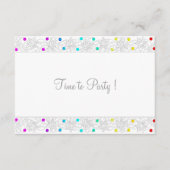 アフターパーティー真珠とレースレインボー 招待状 (正面)