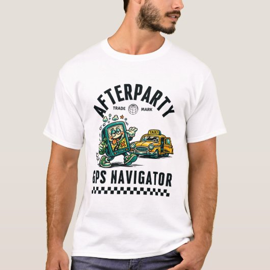 アフターパーティーGPSナビゲーター Tシャツ (正面)