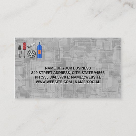 アフターマーケットパーツアクセサリー | ガレージショップ 名刺 (裏面)