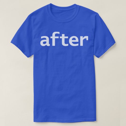 アフターミニマルタイポグラフィホワイト文字 Tシャツ (デザイン正面)