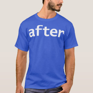 アフターミニマルタイポグラフィホワイト文字 Tシャツ