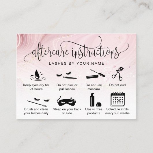 アフターモダンケアカードまつげ拡張アイコン 名刺 (正面)