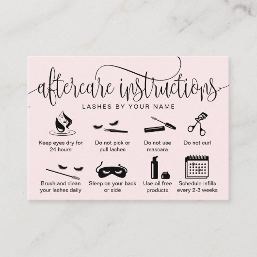 アフターモダンケアカードまつげ拡張アイコン 名刺 (正面)