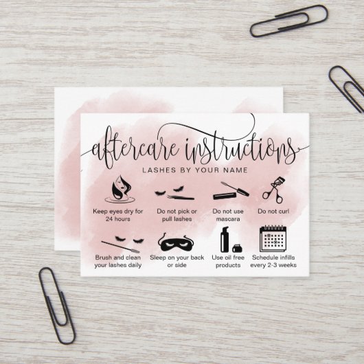 アフターモダンケアカードまつげ拡張アイコン 名刺 (正面/裏面インサイチュ)