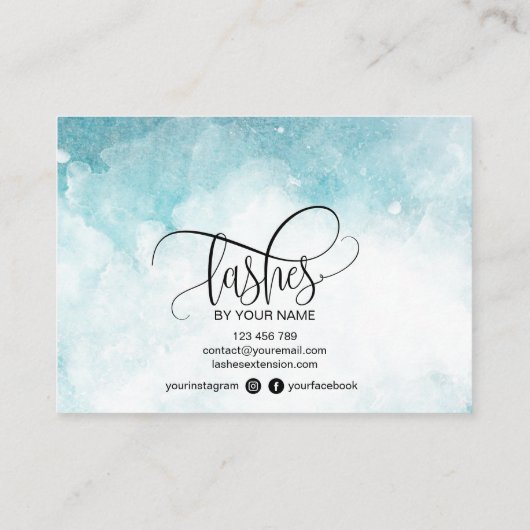 アフターモダンケアカードまつげ拡張アイコン 名刺 (裏面)