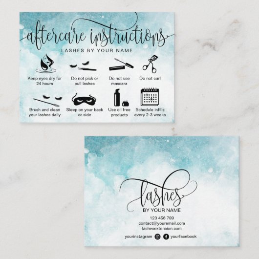アフターモダンケアカードまつげ拡張アイコン 名刺 (正面/裏面)