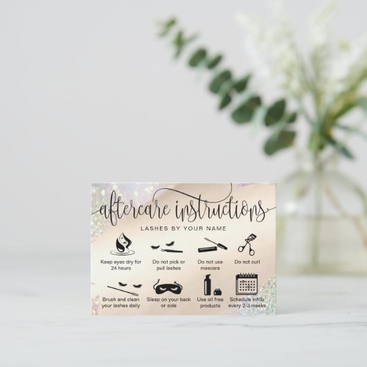 アフターモダンケアカードまつげ拡張アイコン 名刺 (スタンド正面)