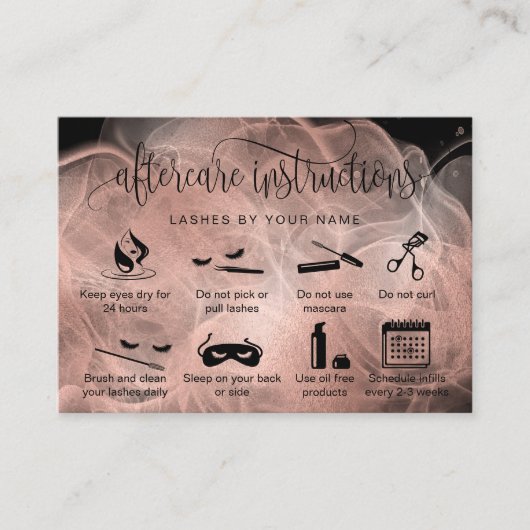 アフターモダンケアカードまつげ拡張アイコン 名刺 (正面)