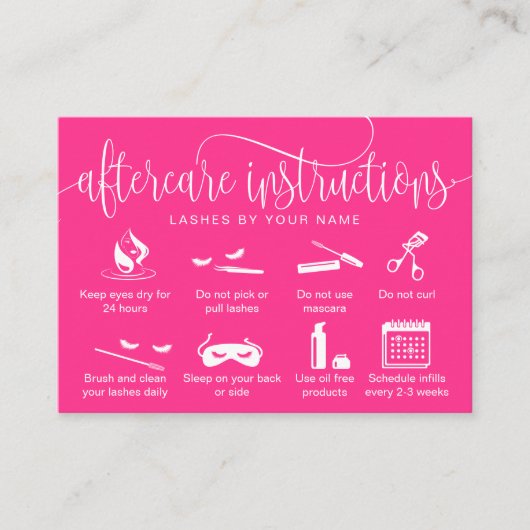 アフターモダンケアカードまつげ拡張アイコン 名刺 (正面)