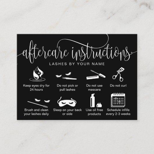 アフターモダンケアカードまつげ拡張アイコン 名刺 (正面)