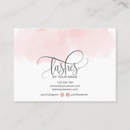 アフターモダンケアカードまつげ拡張アイコン 名刺 (裏面)