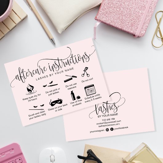 アフターモダンケアカードまつげ拡張アイコン 名刺