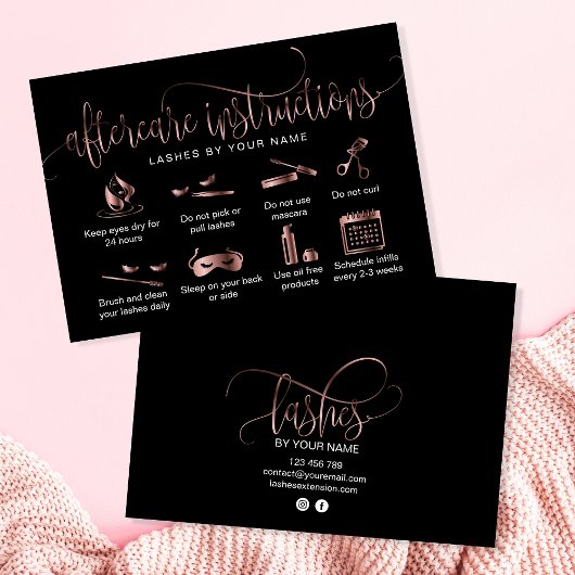 アフターモダンケアカードまつげ拡張アイコン 名刺