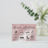 アフターモダンケアカードまつげ拡張アイコン 名刺 (スタンド正面)