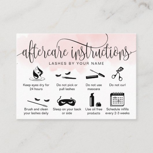 アフターモダンケアカードまつげ拡張アイコン 名刺 (正面)